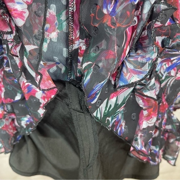 La Maison Talulah Ardour Mini Chiffon Dress In Midnight Rose Women's Size M - Picture 6 of 11